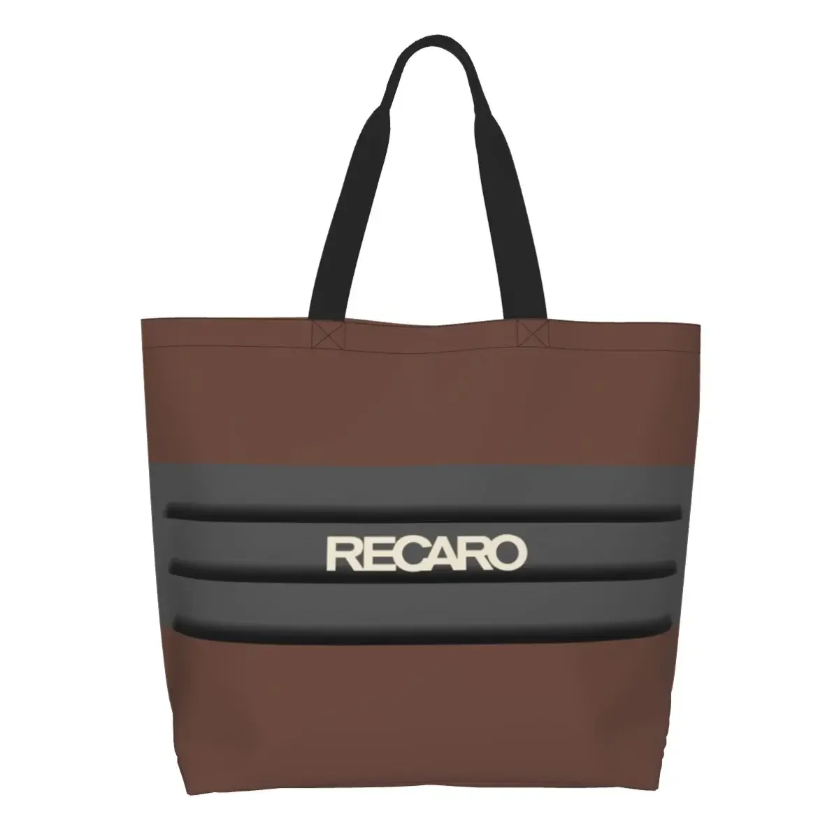 Recycling Recaros Logo Shopping Bag Women Canvas Shoulder Tote Bag Portable Groceries Shopper Bags