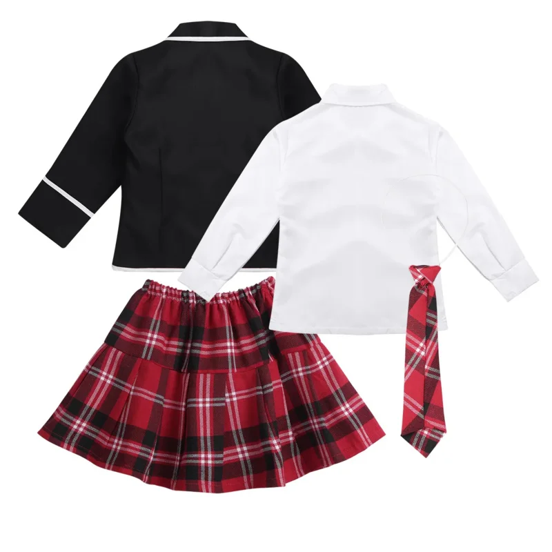 Disfraz de uniforme escolar a cuadros coreano japonés para niñas, uniforme escolar británico para niños, disfraces de disfraces para fiesta de Carnaval