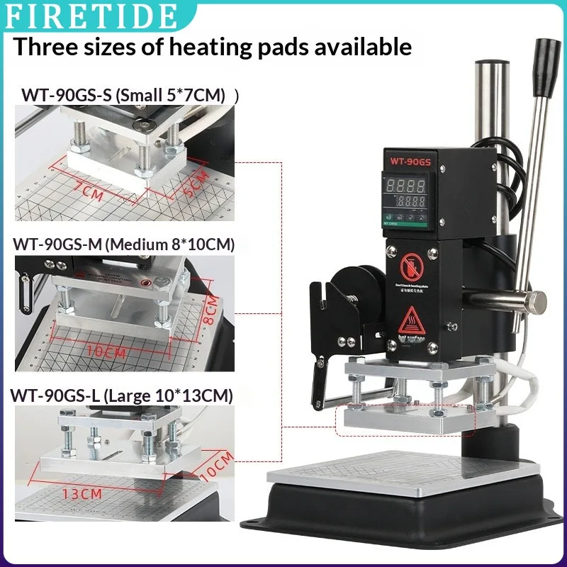 

High-Precision Manual Hot Stamping Machine with Digital Control for Leather Wood Logo Embossing and Bronzing for Wood Paper