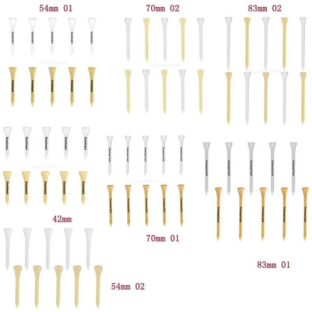 

10pcs Professional Tee Plastic golf professional tees (Pack of 50), 83/70/54/42mm Length