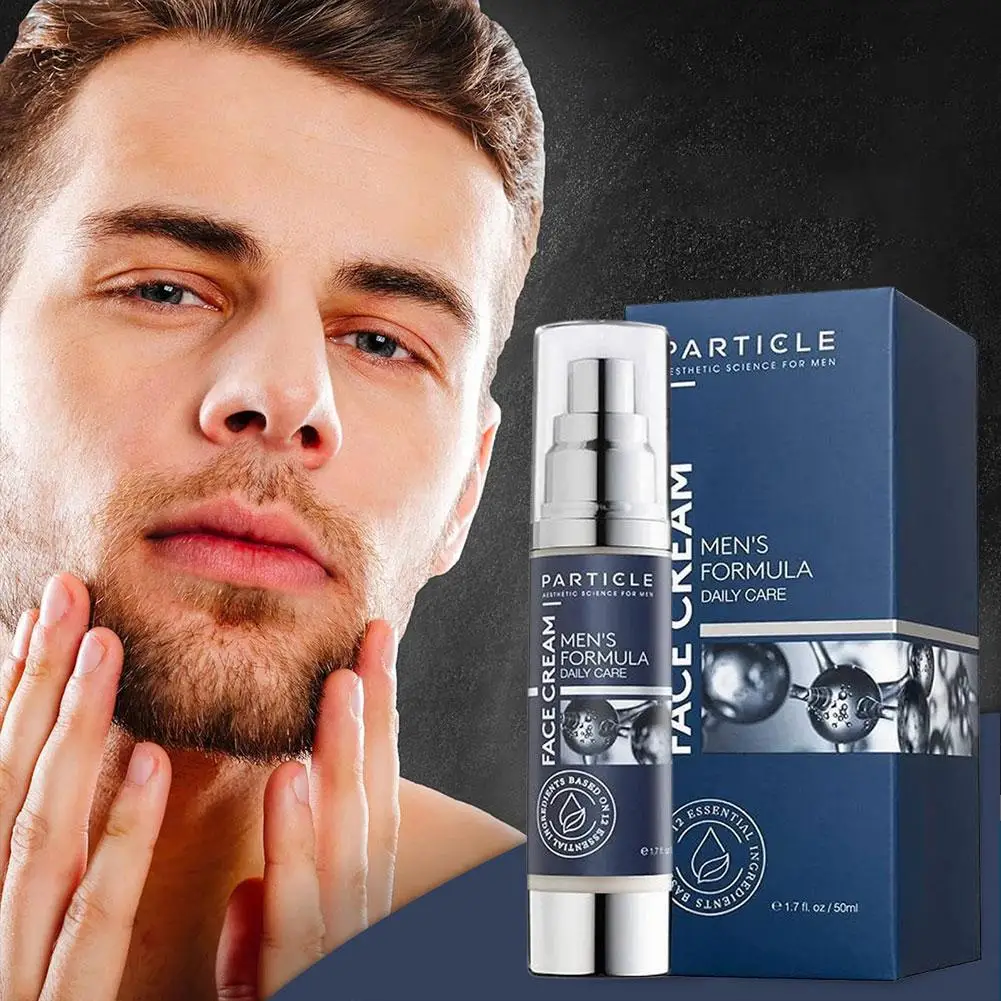 50 مل 1.7 أوقية الجسيمات 6 في 1 كريم وجه للرجال مرطب مضاد للشيخوخة يقلل من التجاعيد والبقع الداكنة وأكياس العين ترطيب العناية بالبشرة #3