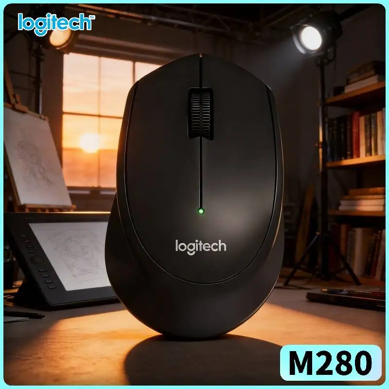 Logitech M280 Wireless Mouse Thin Slim Body 10m Range 1000 DPI Fine Detail Tracking Long-Lasting 18-Month Battery