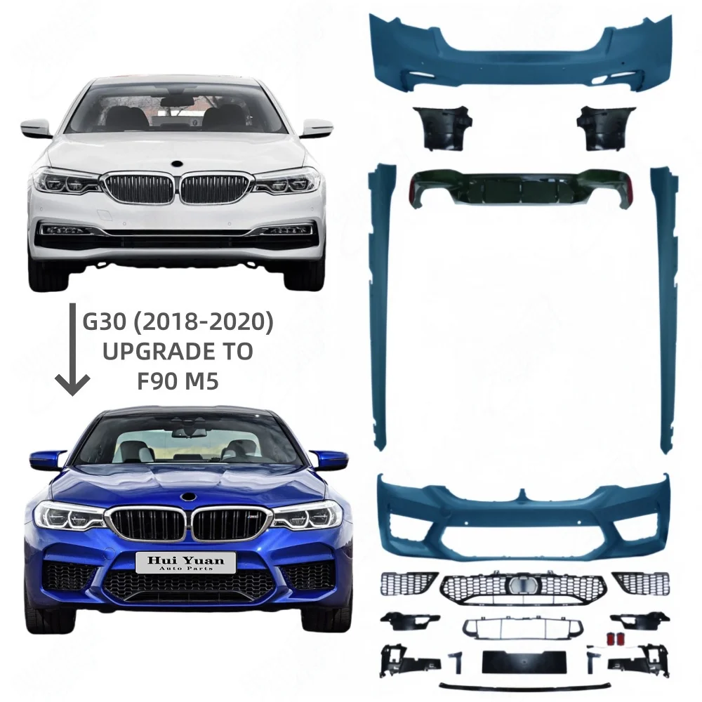 

G30 M5 Style Bumper for 5-series 2017-2020 G30 G38 Pre Upgrade M5 Body Kit Front Bumper Side Skirt Rear Bumper Diffuser