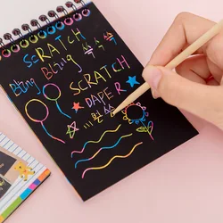 10 Sheets/Book Colorful Magic Scratch Off Paper 2 Set for Kids Arts Scraping Painting Toy DIY Graffiti Book Kids Educational Toy