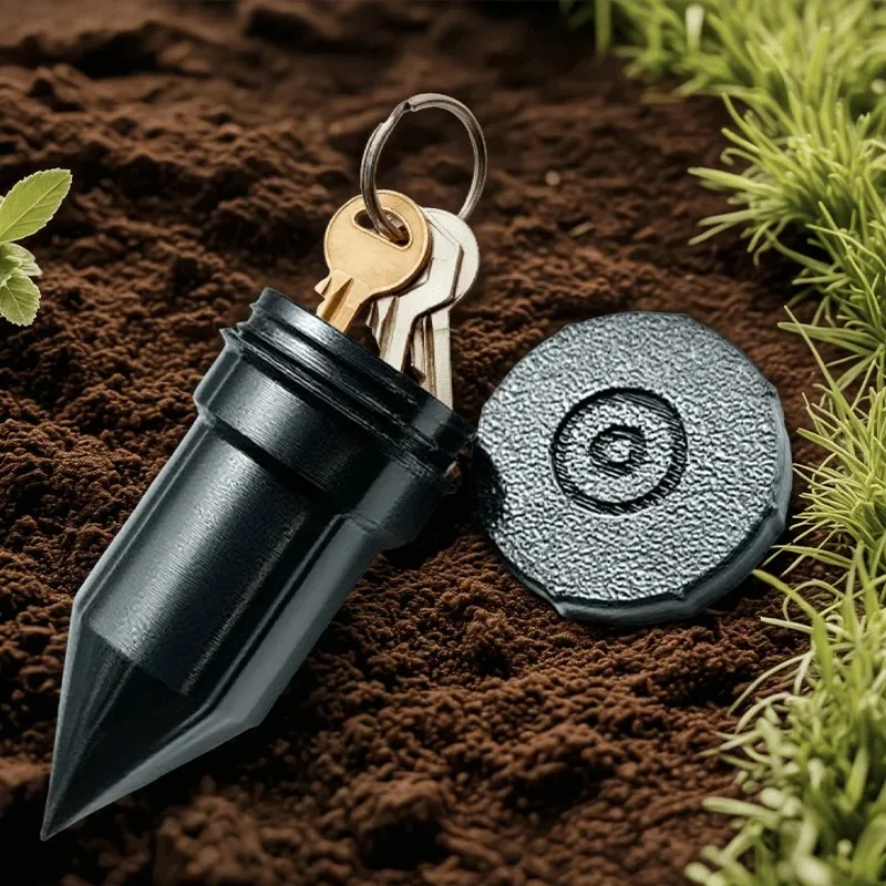 Garden Key Hider Realistic Underground Watering Can Shape Key Safe No Battery Durable Plastic Outdoor Lawn Spare Key Storage Box