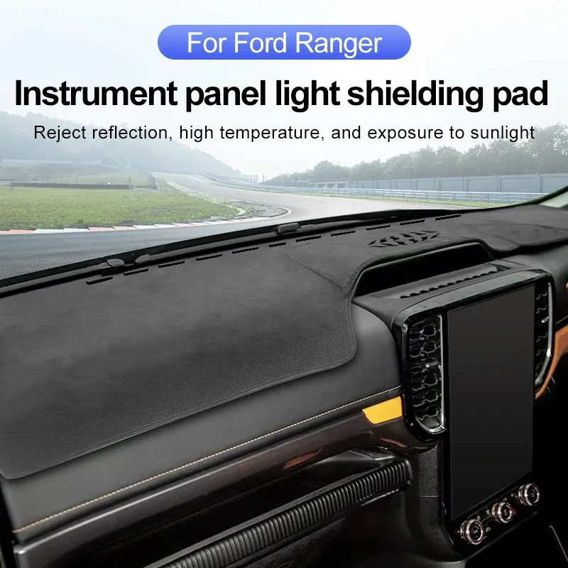 LHD RHD For Ford Ranger Car Centre Console Dashboard Protect Cover Dash Light-proof Mats Non-slip Sun Shade Pad Carpet Mat