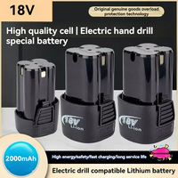 16.8V 18V 2000mAh Rechargeable Lithium Battery Compatible with Universal Drill Electric Screwdriver Power Tool Battery Pack