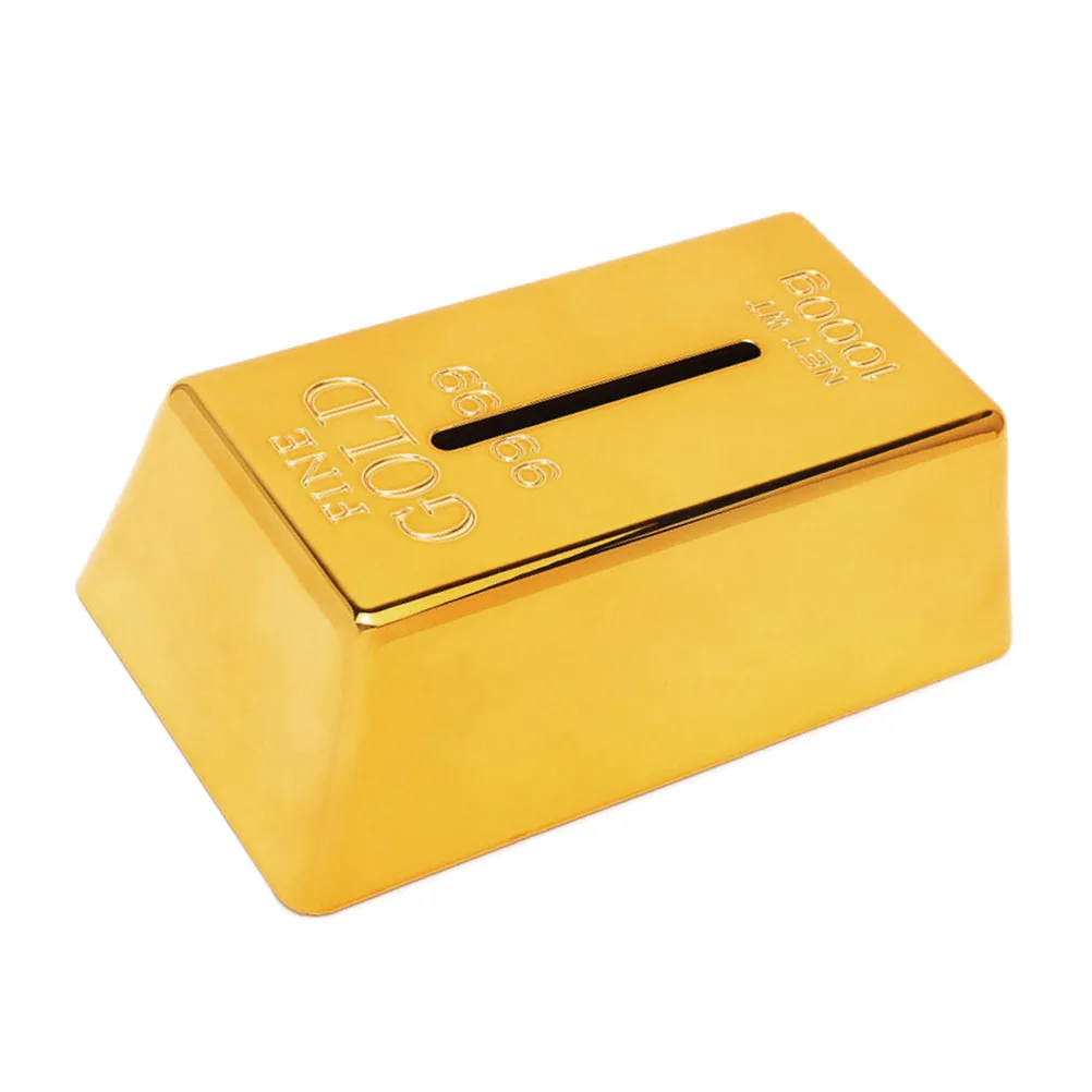 

Gold Bar Shaped Tissue Box Plastic Removable Large Opening Napkin Case Toilet Paper Container for Home Office Hotel Decor