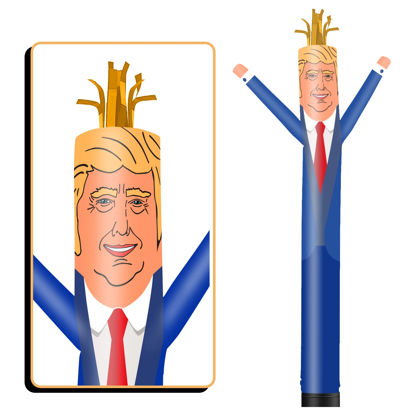 6/10/15/20FT Tall Inflatable Trump4 Dancing Guy for Outdoor Decoration Advertising(Blower Not Included)