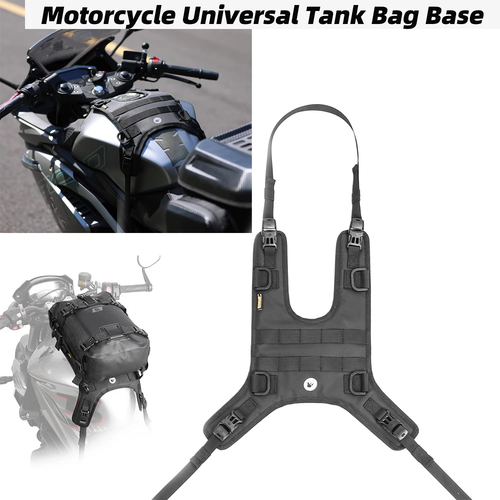 

Motorcycle Tank Side Bag Mounting System Motorbike Fuel Tank Side Bag Mount Base Vest With MOLLE System Front Bag Carrier System
