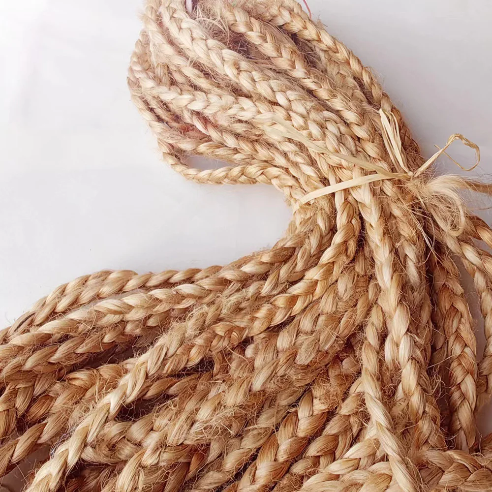 

5M Straw Weaving Hemp Rope Material Triple Braid Straw Weaving DIY Natural Hand Knitting Rattan Material Home Handicraft