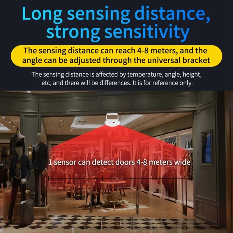 BNVN-مستشعر حركة أجراس الباب اللاسلكية كاشف حركة المنزل الذكي ترحيب جرس الباب الرنين فندق مخزن باب أمان المسنين