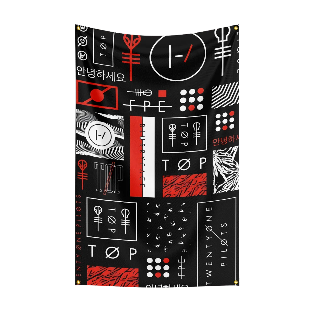 3x5 Ft Heavy Rock Band T-Twenty-One-Pilotss Flag Polyester Digital Printing Banner for Bedroom Wall Art Out Door Tapestry Decora