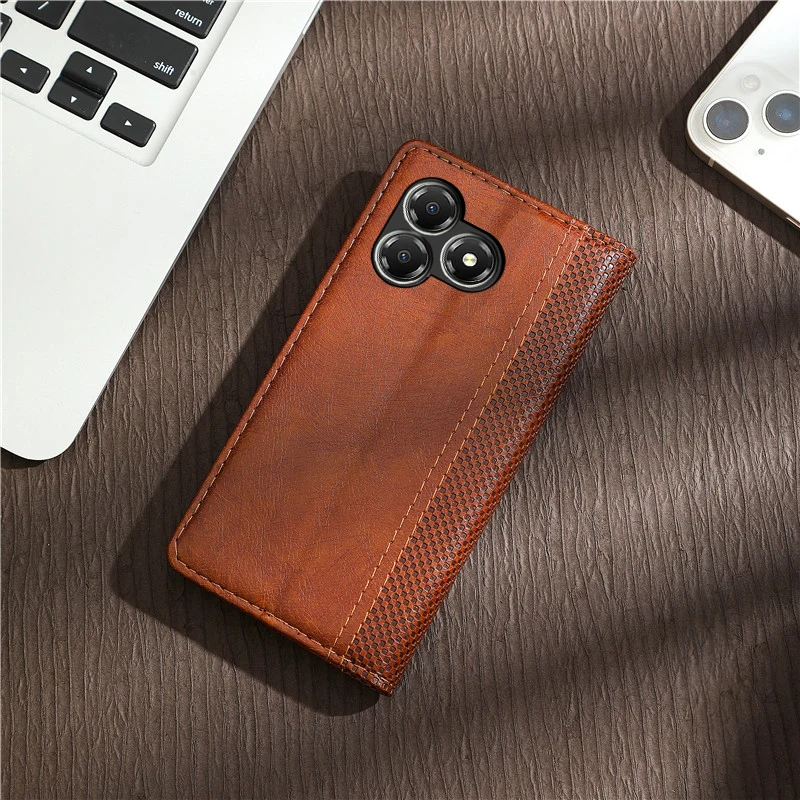 Flip Magnetic Case For ZTE Blade A36 20 Smart A3 A5 A7s A7 2020 2019 A31 A51 A71 Lite Axon 30 40 Ultra 5G Wallet Leather Cover view 3