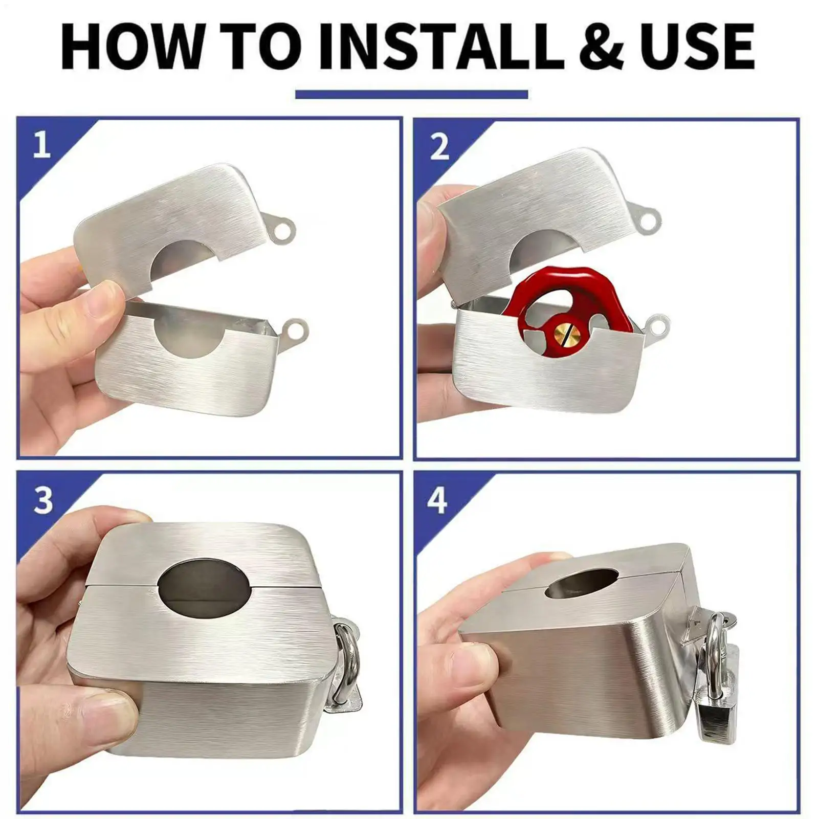 กุญแจล็อคก๊อกน้ำกลางแจ้ง ป้องกันสภาพอากาศ สำหรับสวน ป้องกันการใช้งานโดยไม่ได้รับอนุญาต ป้องกันการงัดแงะ ขโมย และการงัดแงะอื่นๆ