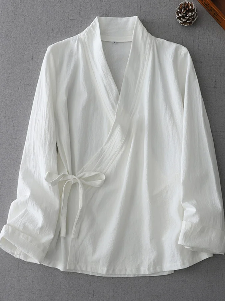 

Long Sleeve Shirts Womens Chiffon Button Down Tops Pleated Hem Neutral Boyfriend Design Relaxed Fit Autumn Daily Comfortable