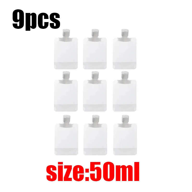 3-12PCS 30/50/100ML Reise Größe Leere Squeeze Beutel Nachfüllbare Shampoo Toilettenartikel Conditioner Auslaufsicher reise Beutel