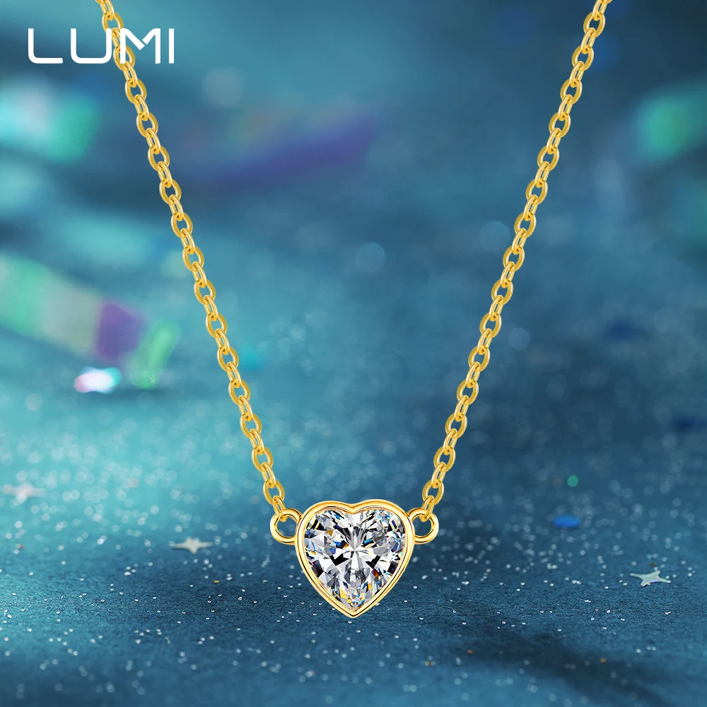 

Гипоаллергенное серебряное ожерелье S925, 1 карат, кулон из муассанита в форме сердца для женщин, подарок на день рождения, годовщину или повседневная одежда