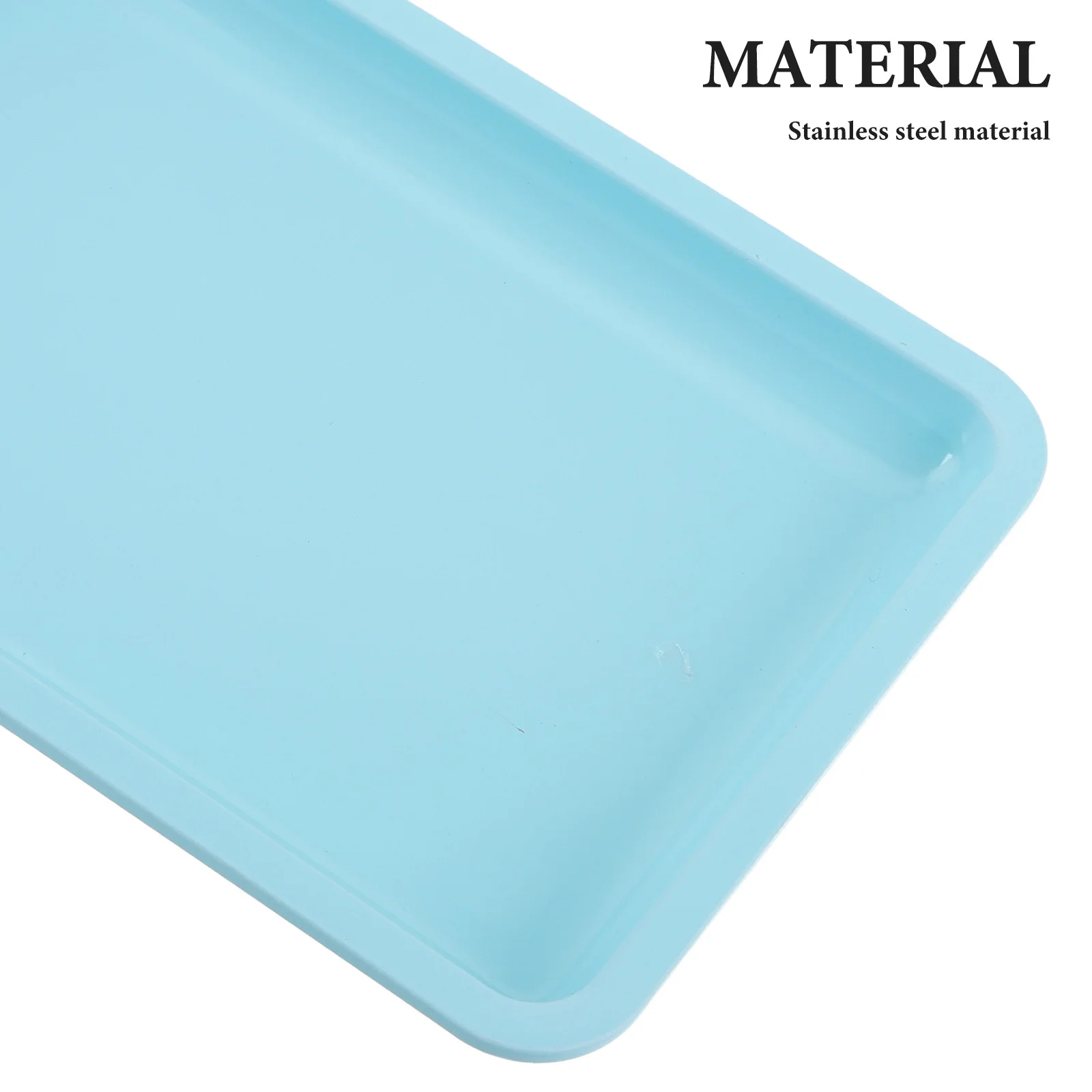 2Pcs Durable Stainless Steel Vanity Tray Compact Organizer for Makeup Jewelry Hair Tools Bedroom Bathroom Decor