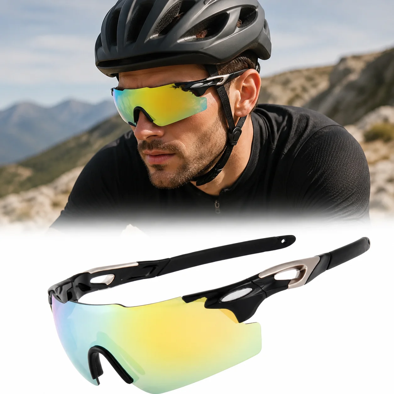 Sports Polarized Sunglasses for Cycling Running Fishing Hiking Driving UV Protection Dustproof Unisex Outdoor Eyewear