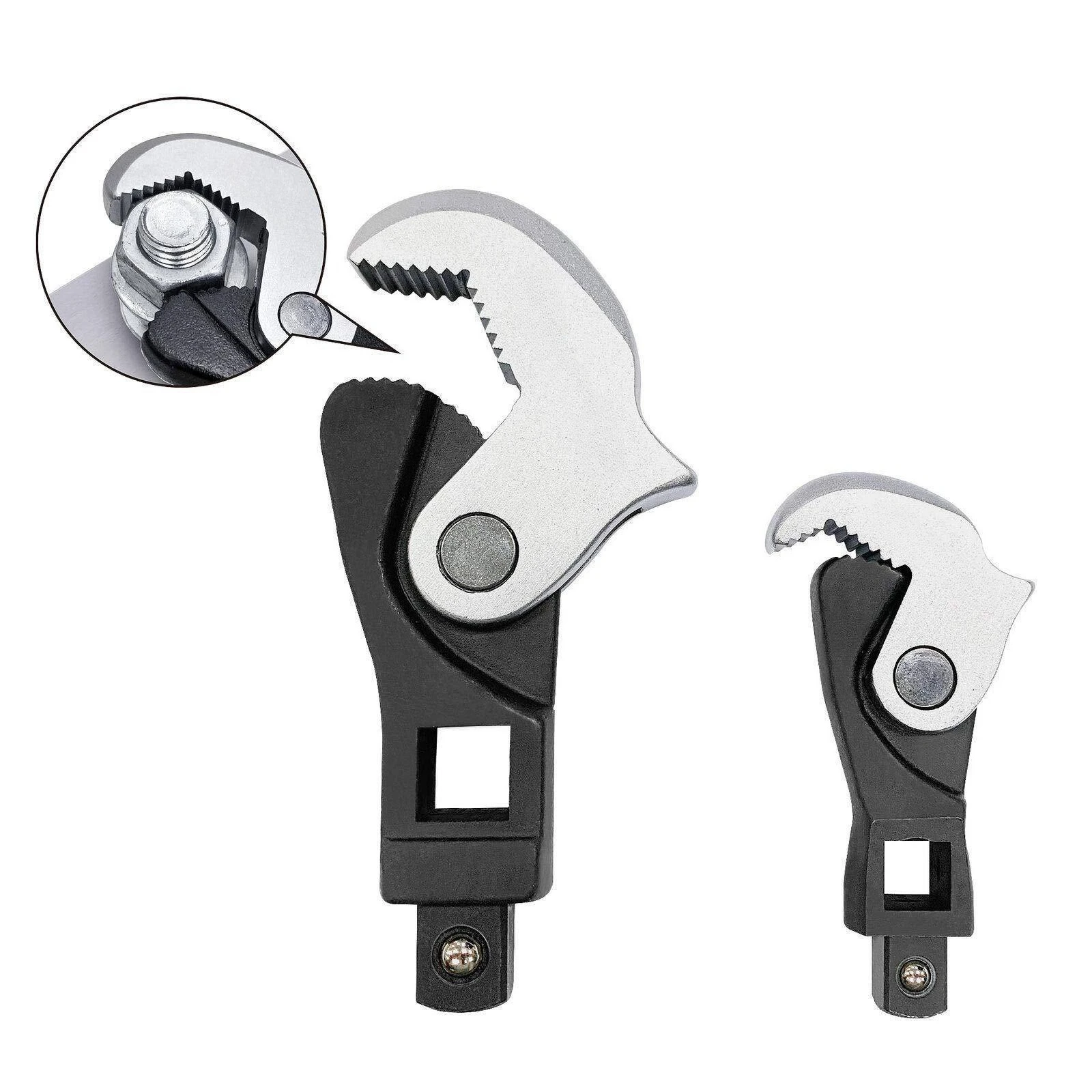 Torque Wrench Ratchet Set Interchangeable Head Steel Eagle Beak Crescent Hook Plug Adjustable Opening Quick Release  Tool