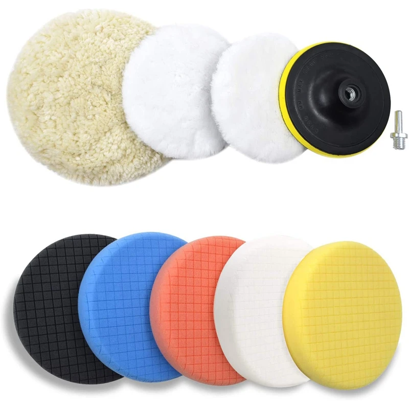 

Polishing Buffing Pads Kit,6Inches Car Polishing Wheel For Drill,Car Foam Drill Buffer Sponge Pads For Car Care Polisher