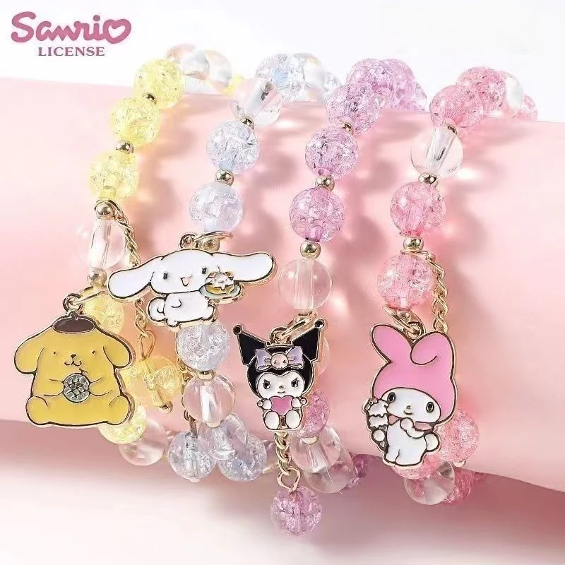 

Miniso Sanrio Kuromi Melody браслет из бисера детские украшения ручной работы модные игрушки в культурных и креативных магазинах
