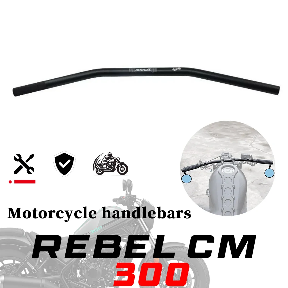 

Car handlebars and rearview mirrors REBEL CM300 straight handlebars with a low grip rearview mirror lowered by 300CM