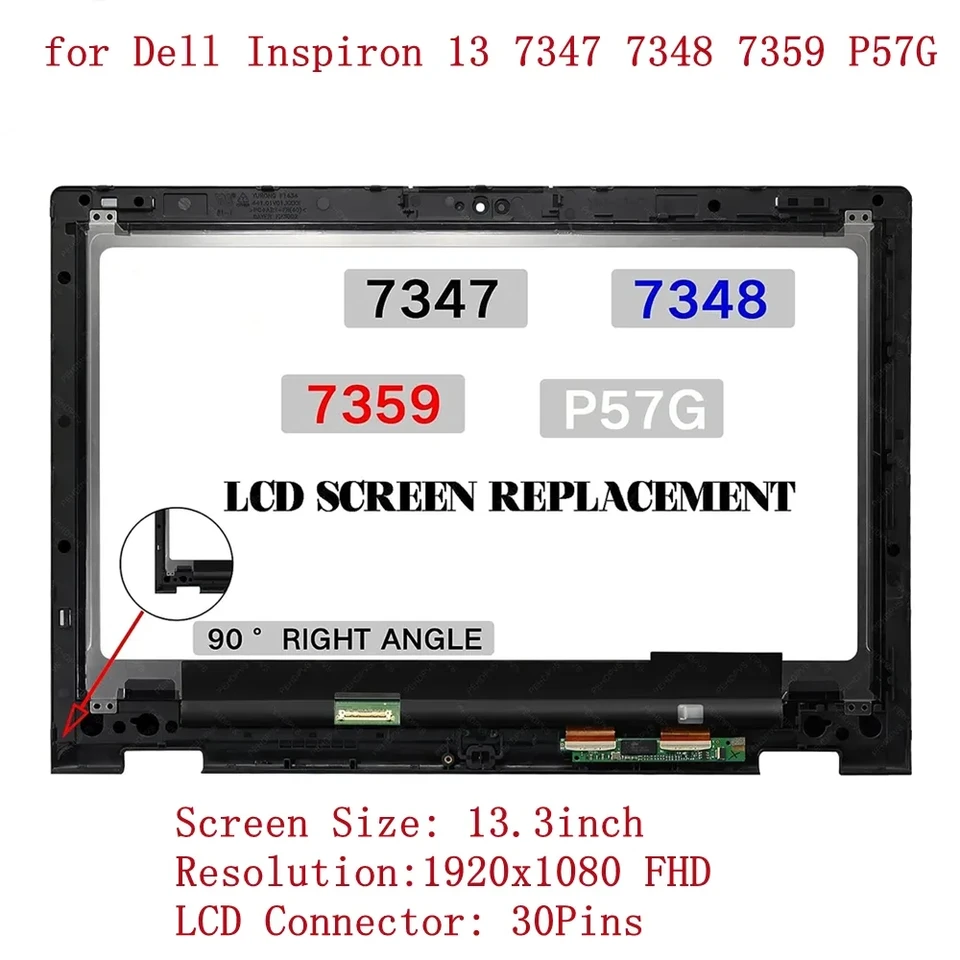 13.3inch fhd for Dell Inspiron 13 7000 Series 7347 7348 7359