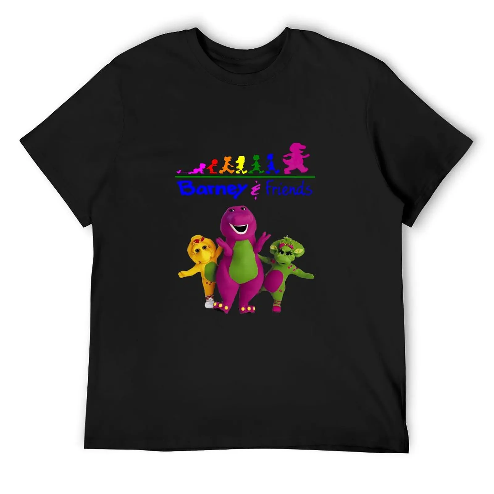 

Barney the dinosaur and friends T-Shirt clothes quick drying graphic t shirts blacks funny t shirts men