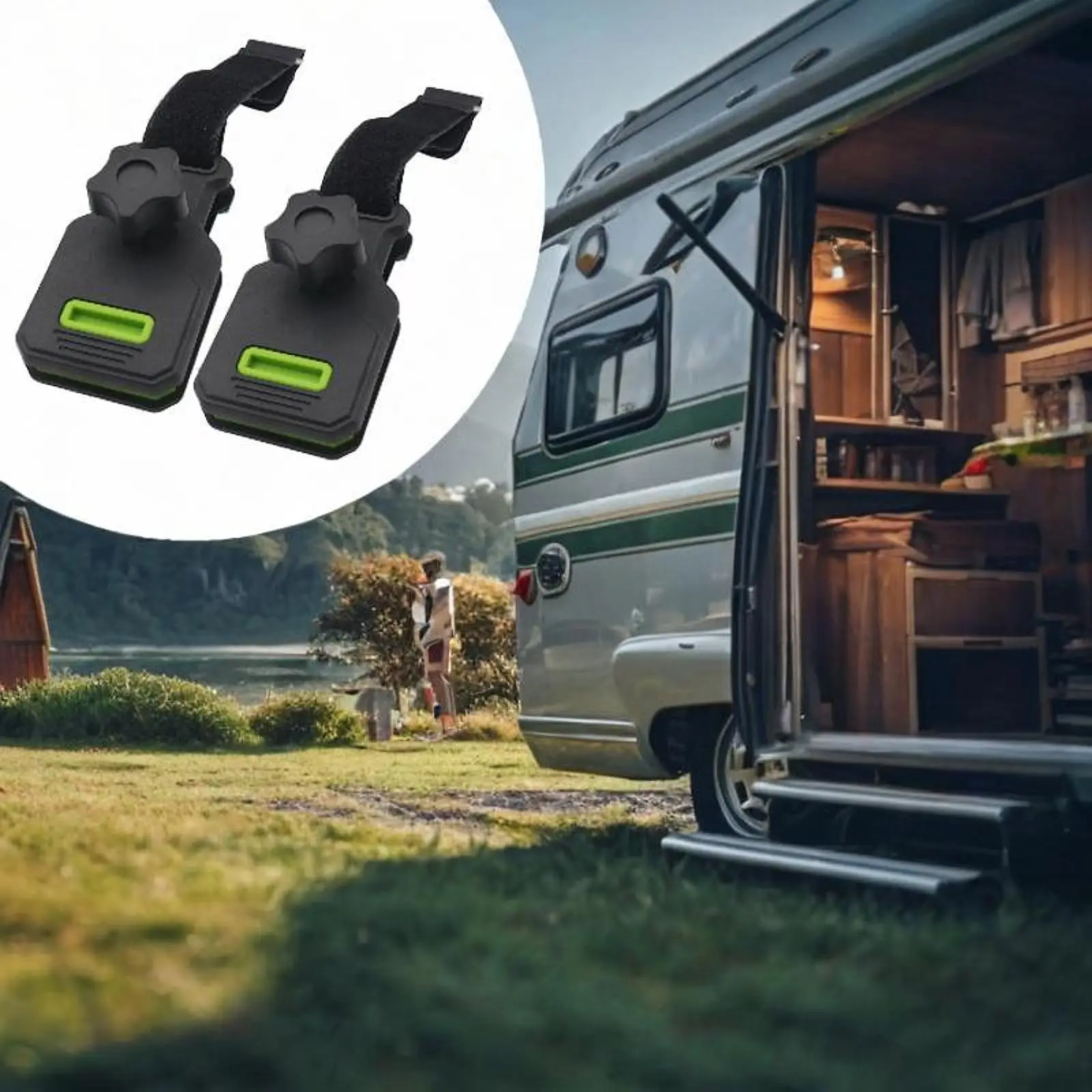 

2Pcs RV Awning Clamps Nylon Soft Grippers for Camping Tarp Tarpaulin