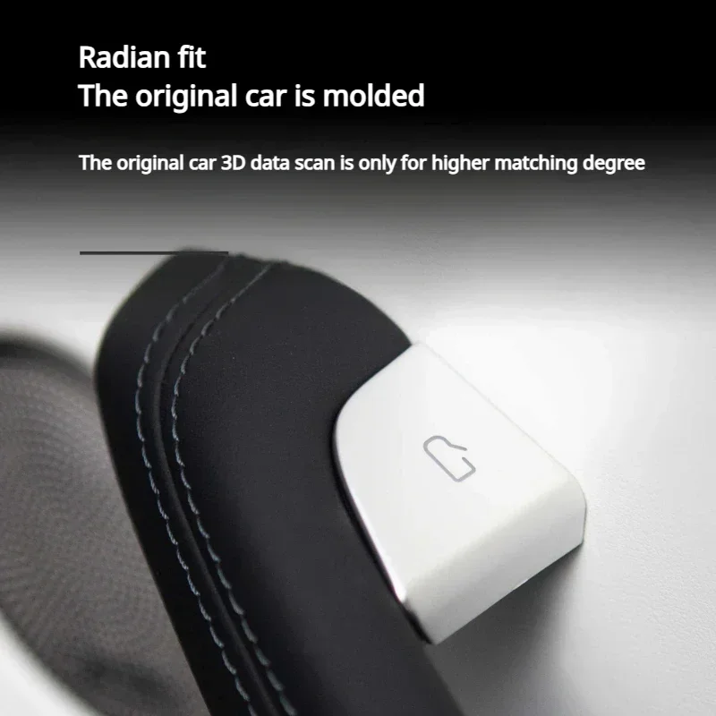For Tesla Model 3 Highland Model Y Juniper/Launch 2025 Car Open Door Button Stickers 4X Handle Cover Interior Protection Trim image 4
