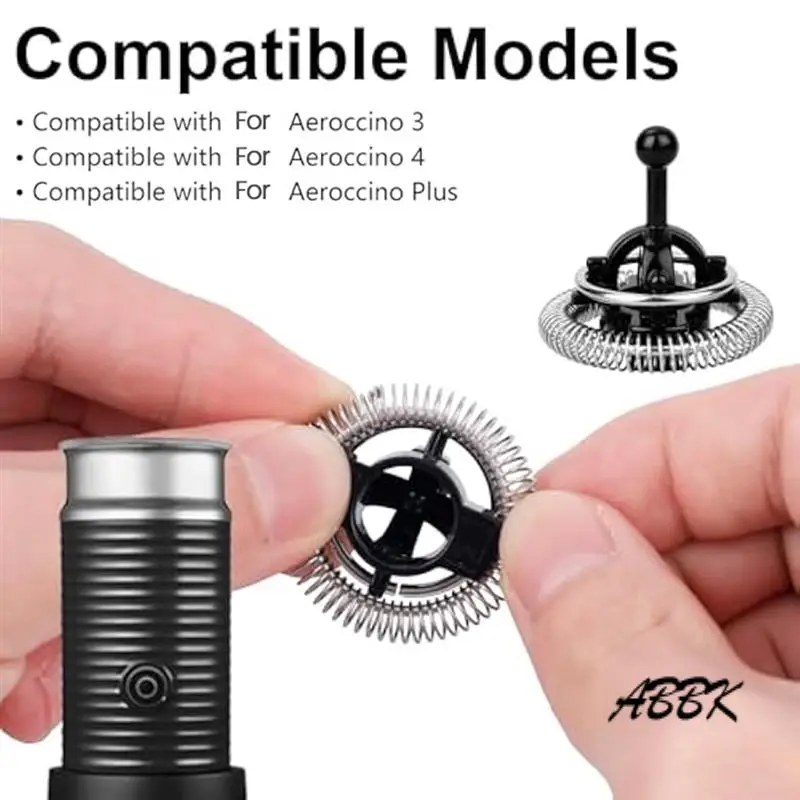 ABBK-3Pcs batidor y bobinas de resorte para Nespresso Aeroccino 3/4/Plus, piezas de repuesto para Espumador de leche reemplazos de batidor