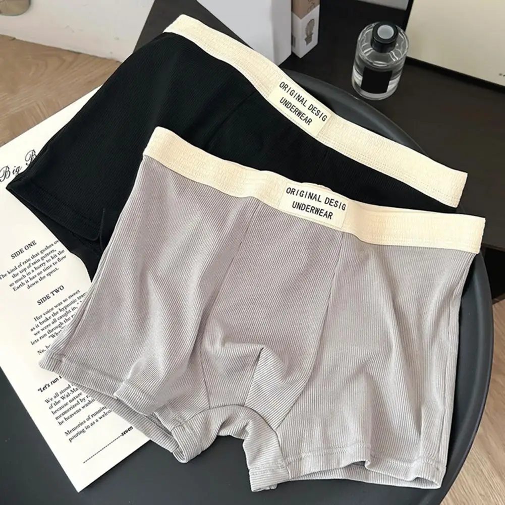 Men Boxer Underwear Comfort Fit Boxer Briefs Men's Mid-rise Boxer Underwear High Elasticity Breathable Shorts for Comfort