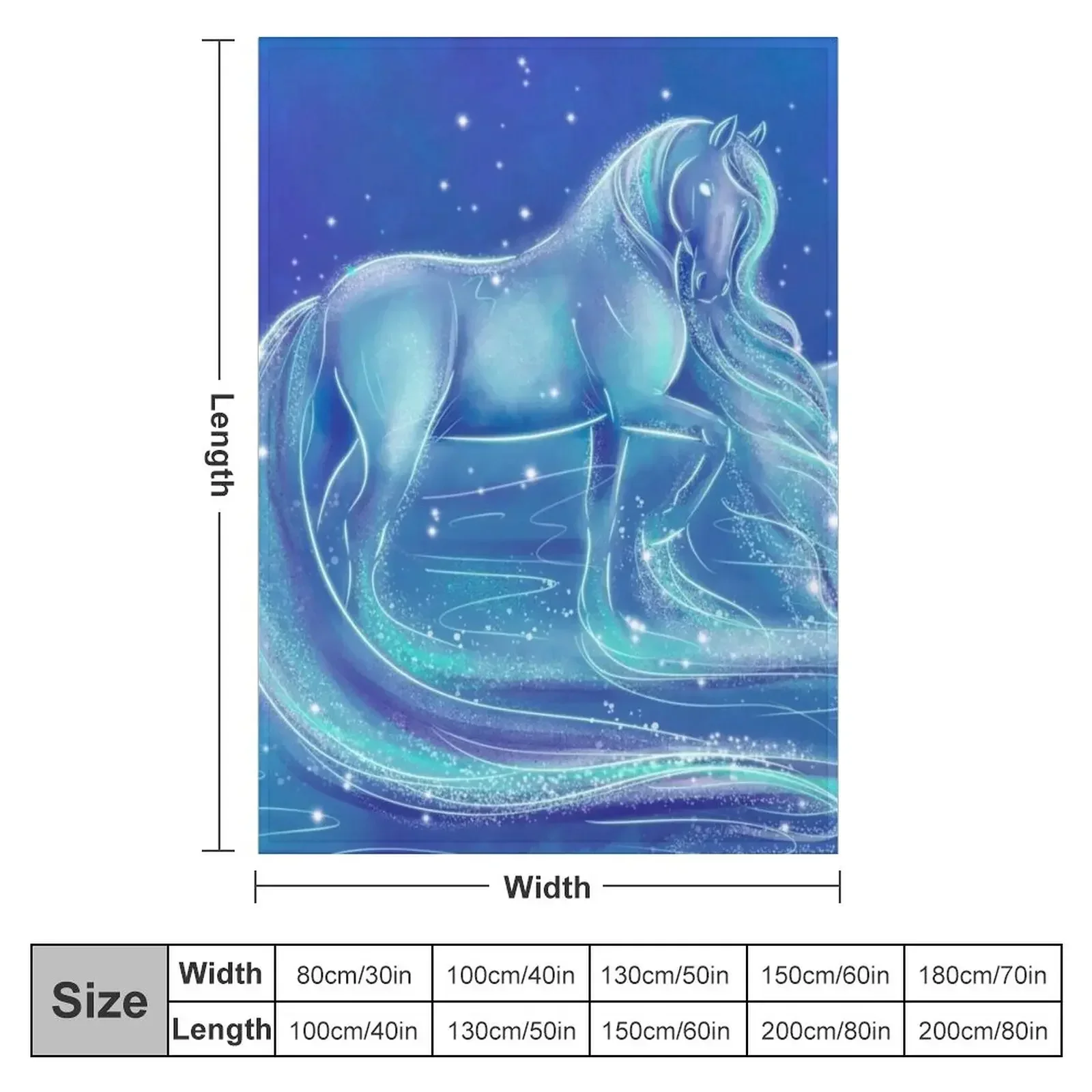 Nokk Water Spirit Horse Throw Blanket Sofa Throw sofa bed Thermals For Travel Blankets