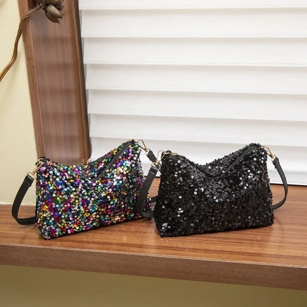 

Fashion Versatile Sequined Shoulder Bag Luxury Shiny Women's Handbag Large Capacity Underarm Bag for Women