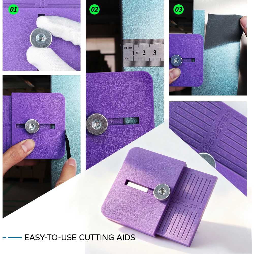 Vinyl Film Edge Cutting Applicator: with Measurement System, Precision, for Car Window Tint Wrap & Installation Accessories