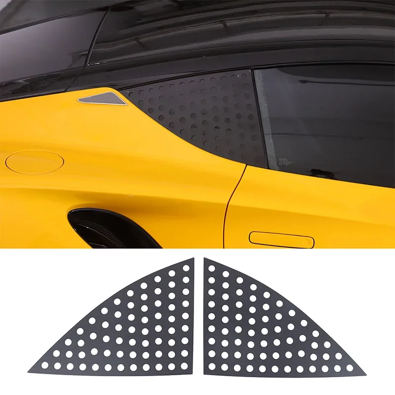 For Lotus EMIRA 2021-2023 Rear Triangle Window Honeycomb Decorative Panel Sticker Aluminum Exterior Accessories 2 Pcs