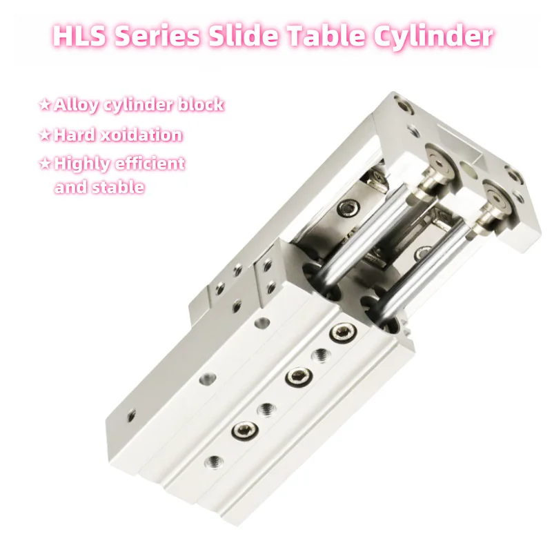 HLS Series Slide Table Cylinder Bore 16mm/20mm/25mm Stroke 10/2030/40/50/75/100/125/150S