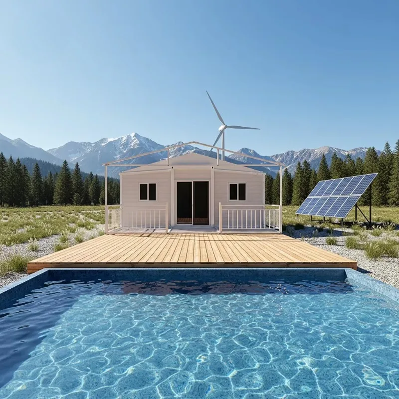 Portable Foldable House Prefab Farm Cabin Remote Site Accommodation Backyard Guest Room for Home Farm Use