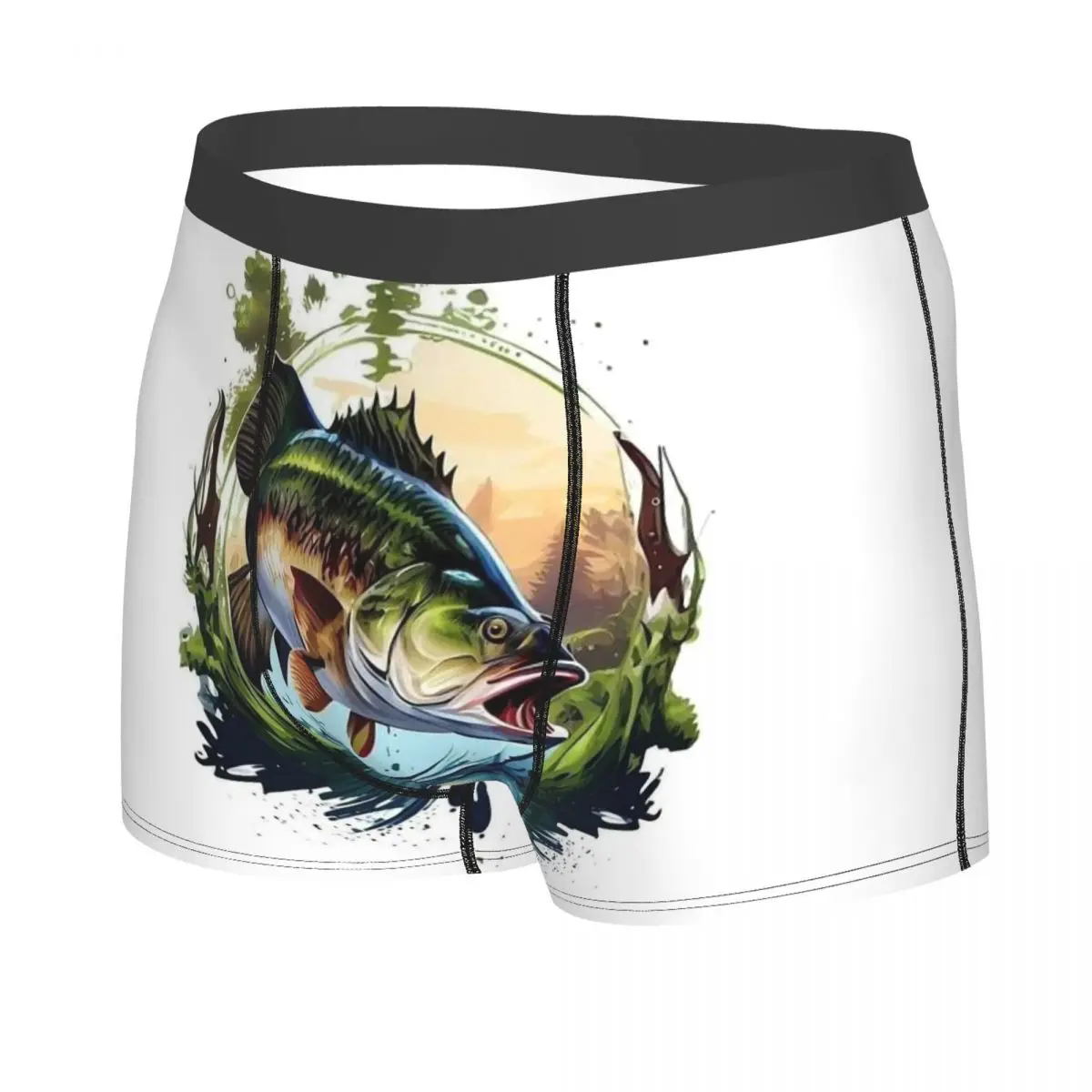 Various Colorful Tropical Fish Men's Boxer Briefs, Highly Breathable Underwear,High Quality 3D Print Shorts Gift Idea