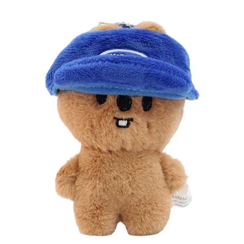 قبعة SKZOO ترتدي STRAY KIDS من القطيفة على شكل حقيبة دمية على شكل سلسلة مفاتيح جديدة في المخزون