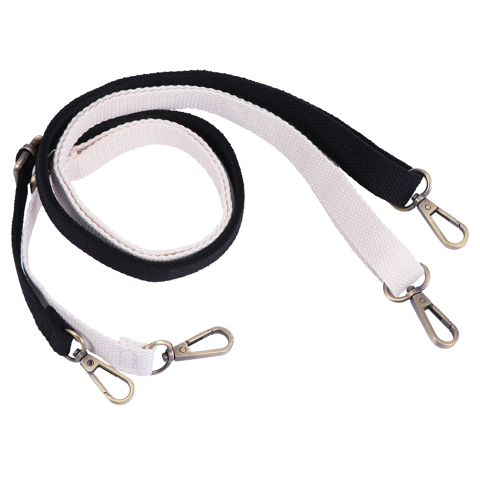 

2pcs Adjustable Shoulder Straps for Handbags Black Replacement Tote Strap Removable Durable Bag Accessory Metal Cotton