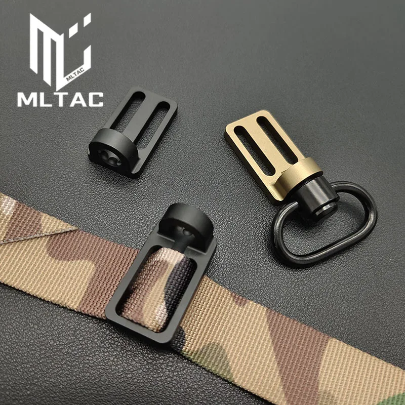 Tactical 1 Inch Convert Between 2 To 1 Point Triglide Sling Adapter  With QD Swing Mount Swivels Airsoft Hunting  Accessories