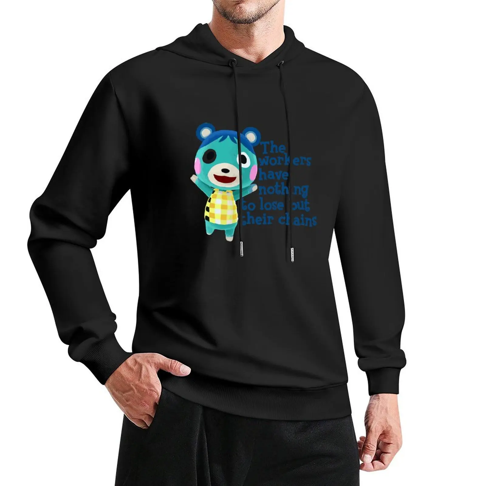 Bluebear Rallies the Workers Pullover Hoodie men's sweat-shirt set graphic t shirts men new hooded tee