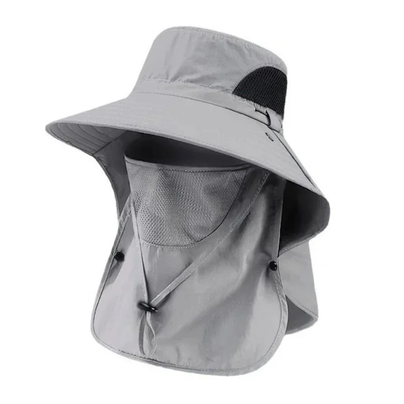 Fishing Hat With Mask UPF 50+ Summer Sun Protection Wide Brim Women Men Sun Cap Outdoor Mountaineering Hunting Hiking Sun Hat