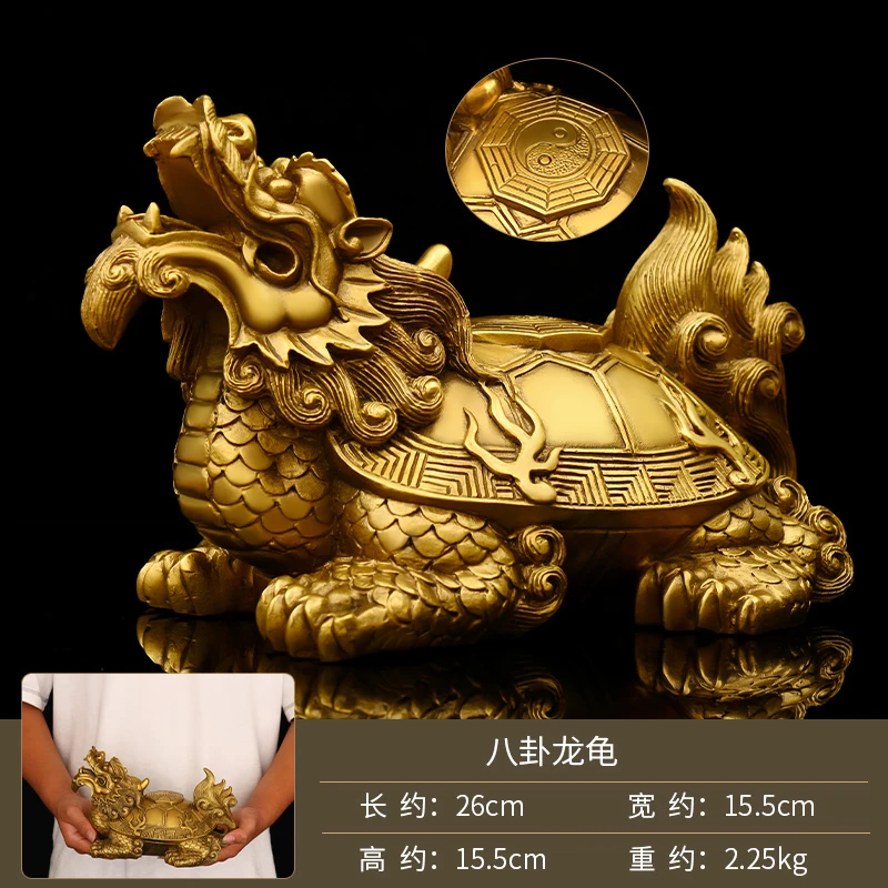 Dragon Turtle Decoration Gossip Dragon-Head Tortoise Master Giant Land Turtle God Beast Auspicious Beast Home Study TV Cabinet O