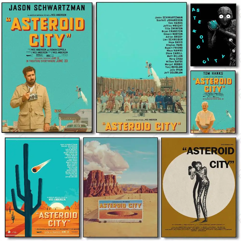 Movie A-Asteroid City Art Sticky Wall Waterproof Home Living Room Bedroom Bar Aesthetic Decoration