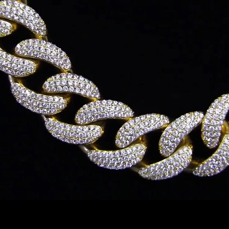 Trendy Wedding Gold Plated Silver Chains Pendant Necklace for Men-18K Gold Plated Wholesale