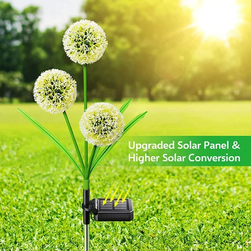 Solar LED Dandelion Lights Outdoor Waterproof LED Lamps dandelions solar garden light Backyard Lawn Landscape Decoration Yard